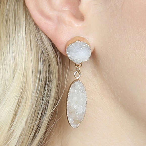 Jewelry - DRUZY DROP EARRINGS